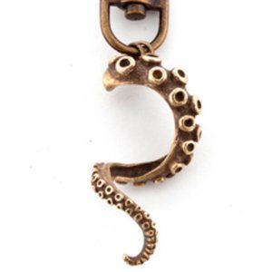 RockLove Brass Tentacle Keychain NWT